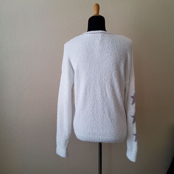 Hello Nite Plush Pullover Cozy Super Soft Crewneck Loungwear Sweater M White New - Picture 2 of 8